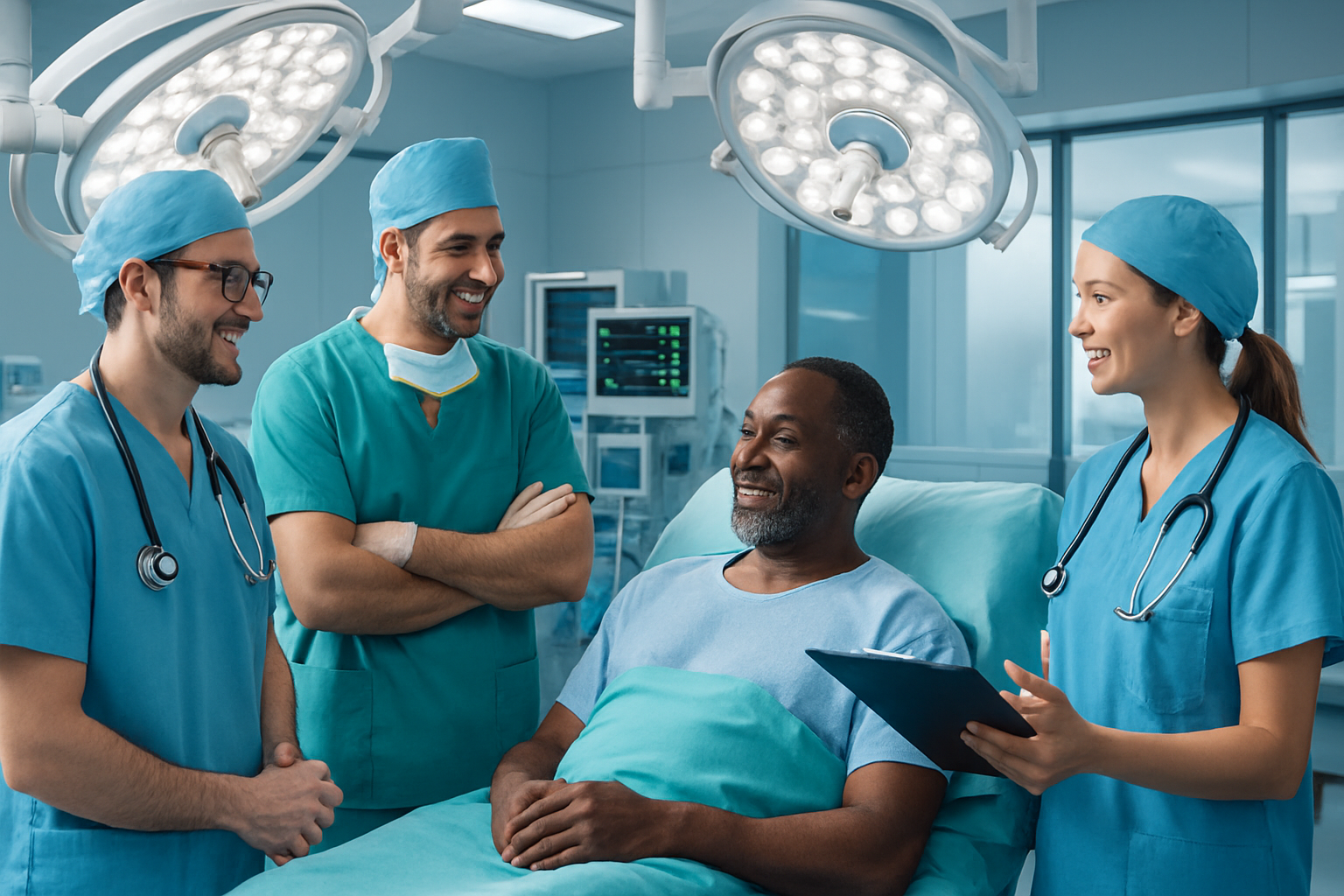 découvrez comment l'équipe pluridisciplinaire composée de chirurgien, anesthésiste, radiologue et rééducateur joue un rôle clé dans la prise en charge optimale des patients.